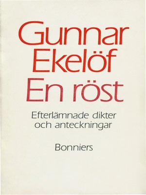 cover image of En röst